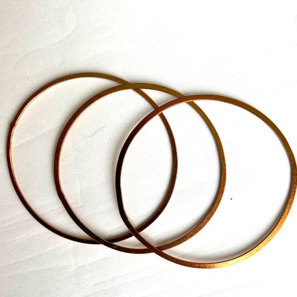 Vintage Copper Bangle Bracelets, Set of 3 - Picture 10 of 16